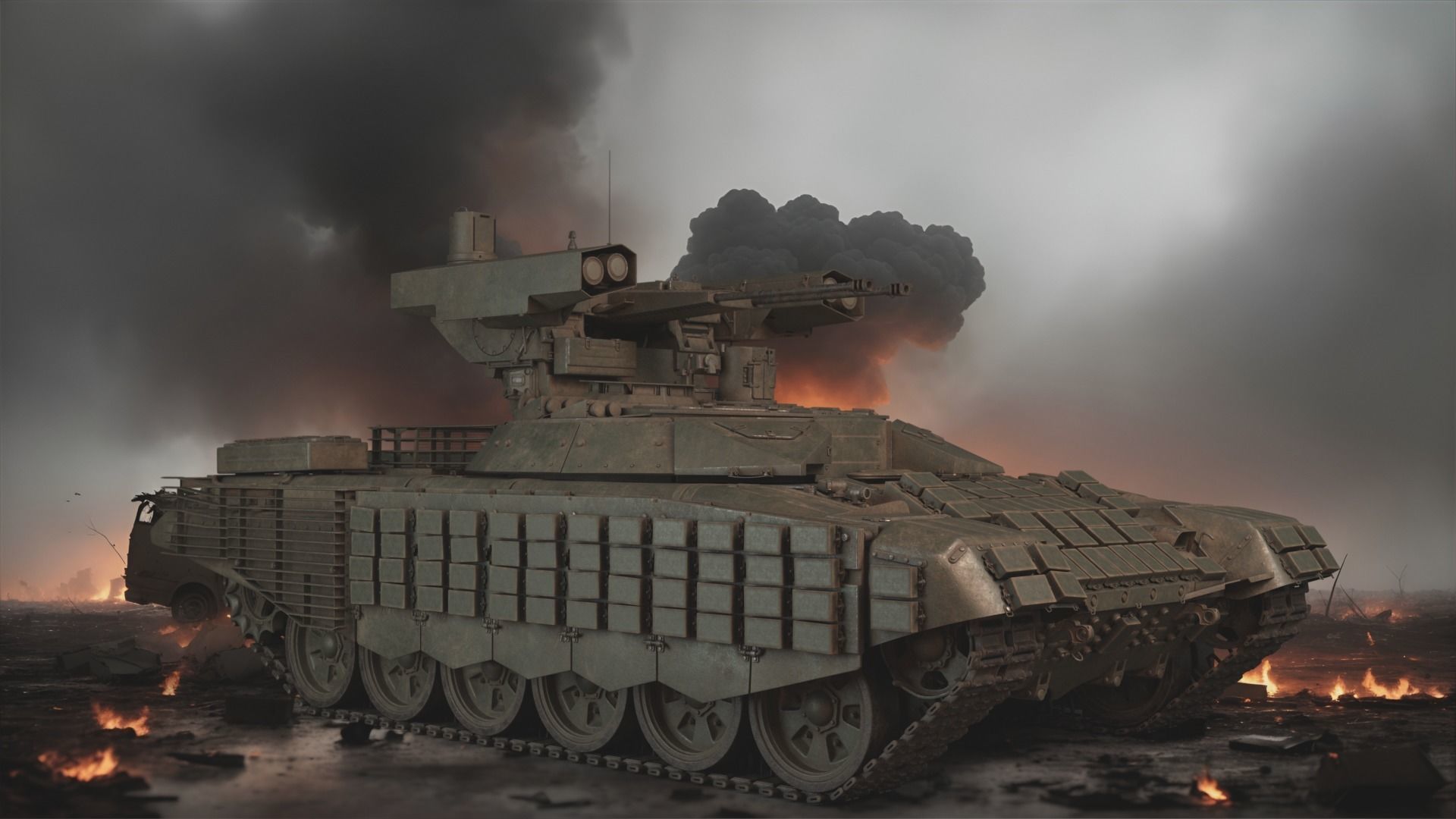 Tank Terminator BMPT 72 War 3D model_3