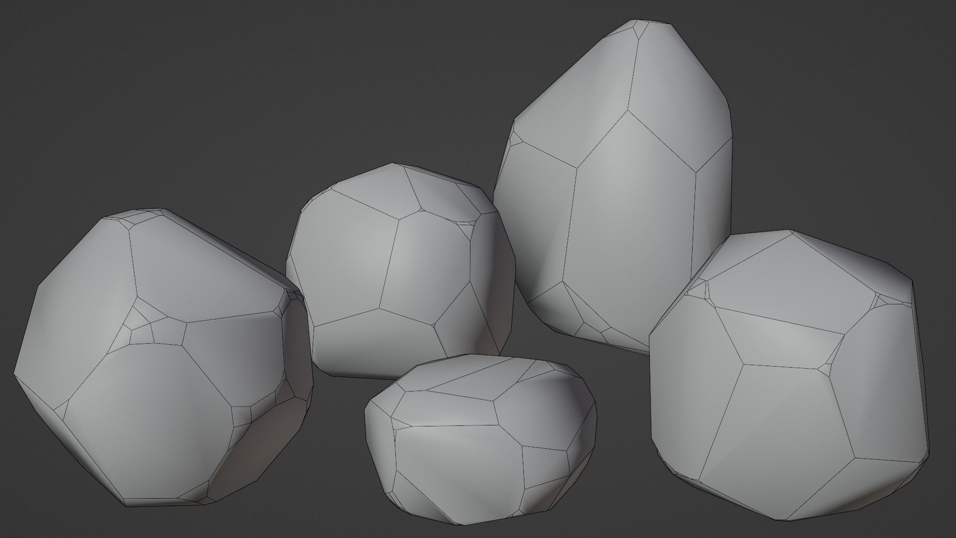 Rocks Low-poly 3D model_2
