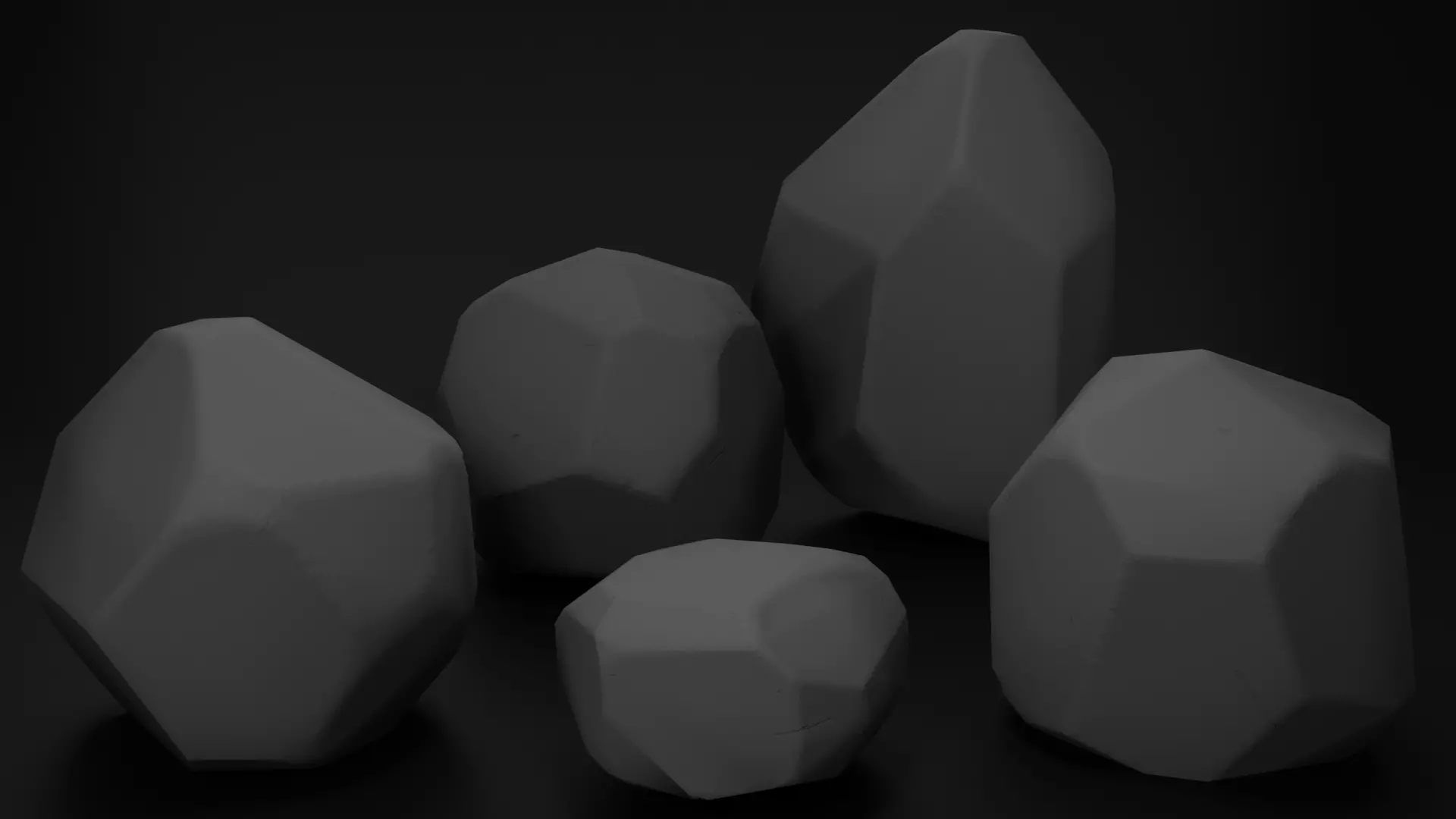 Rocks Low-poly 3D model_0