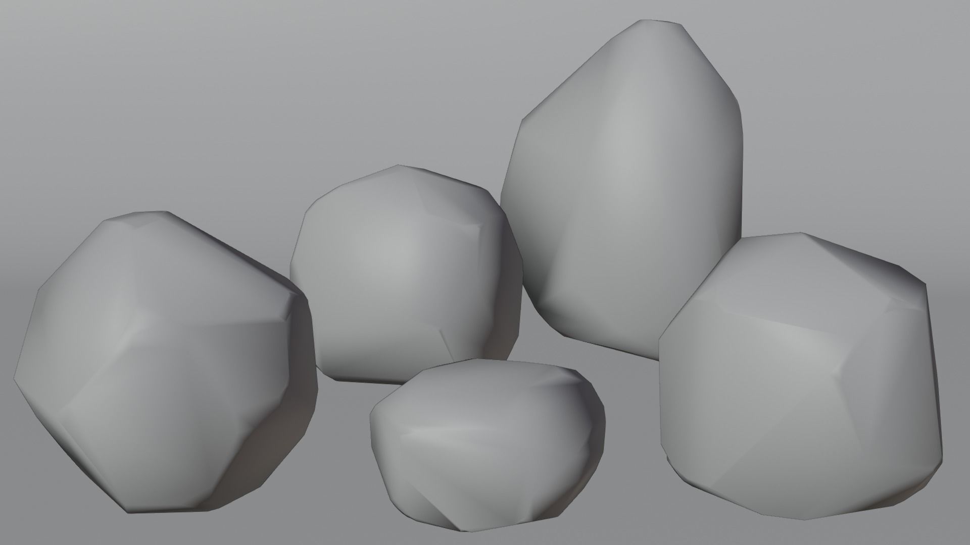 Rocks Low-poly 3D model_1