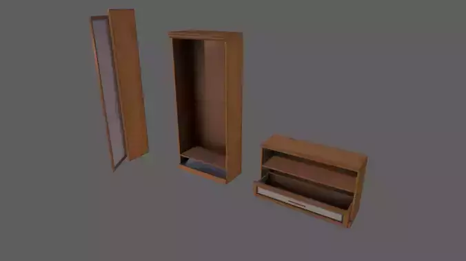 Cupboard and wardrobe and closet