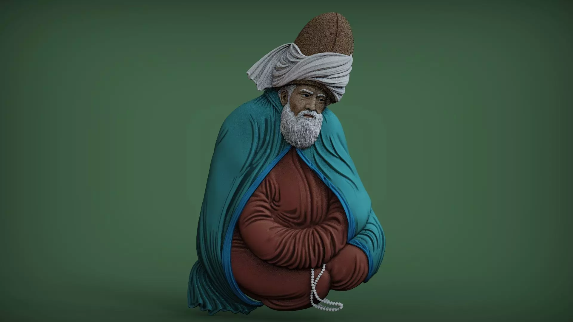 Mevlana Celaleddin-i Rumi Bas Relief 3D print model_0