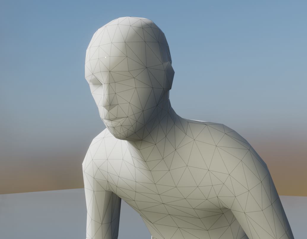 Rigged low-poly e-bike red version with basic cyclist  Low-poly 3D model_13