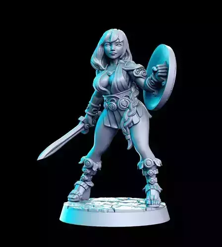Sophitia Soul Calibur Blade PS game 32mm Pre-supported 3D print model