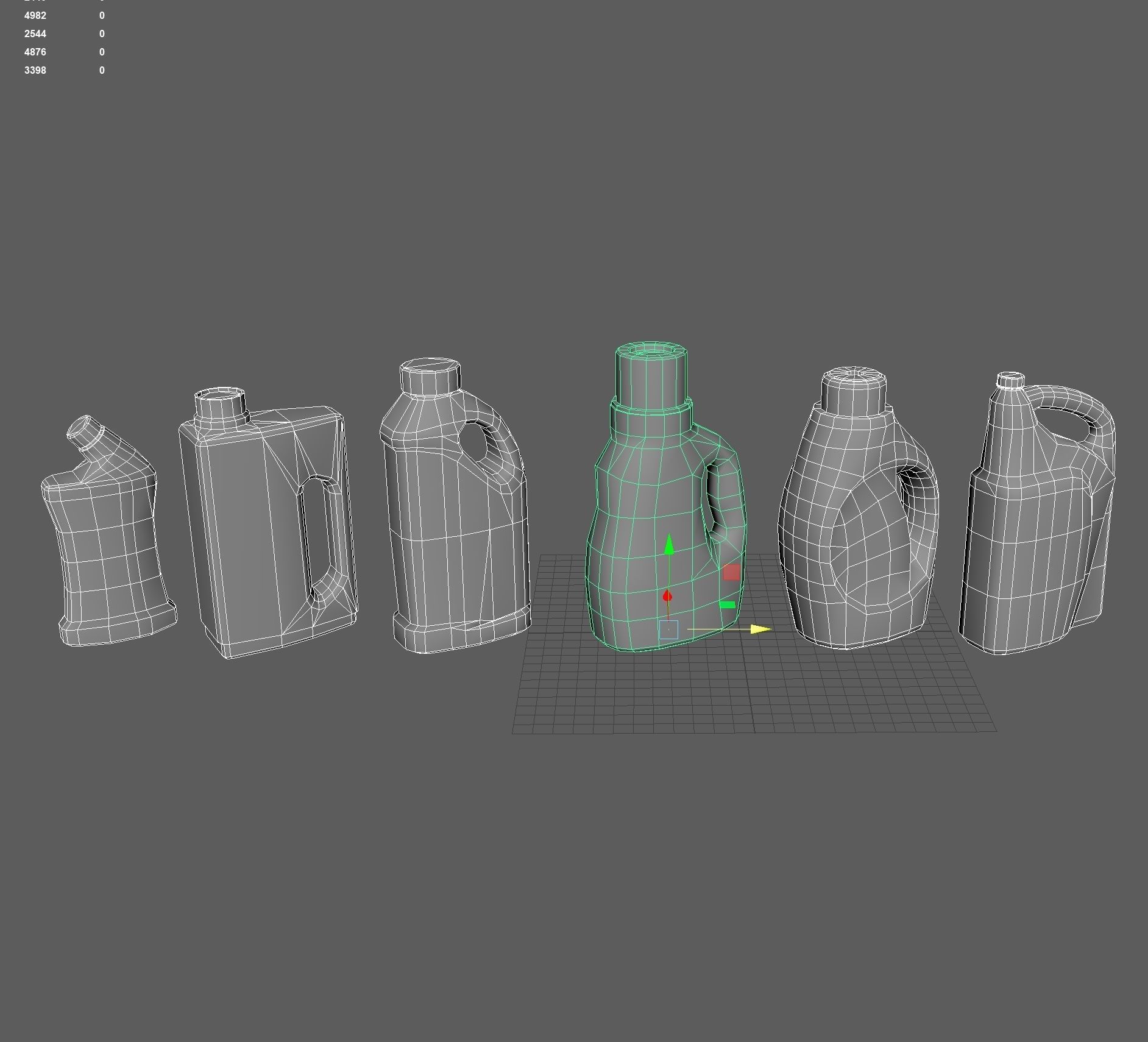 Detergent bottles Low-poly 3D model_5