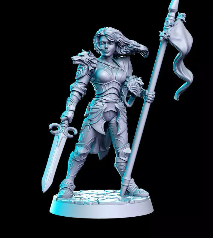 Hildegarde Soul Calibur Blade PS game 32mm Pre-supported 3D print model_0