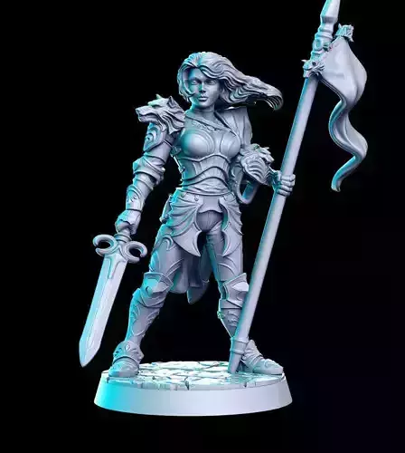 Hildegarde Soul Calibur Blade PS game 32mm Pre-supported