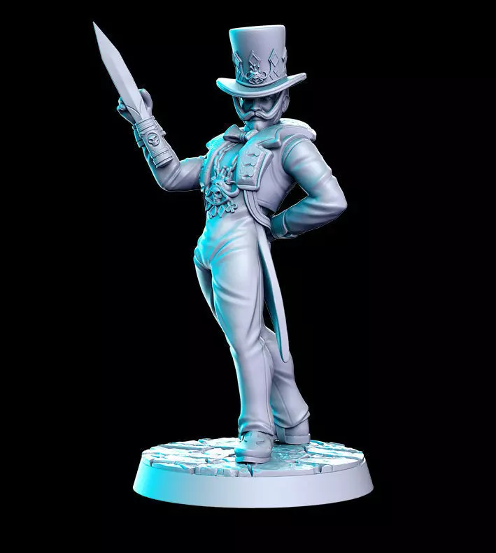 Dampierre Soul Calibur Blade PS game 32mm Pre-supported 3D print model