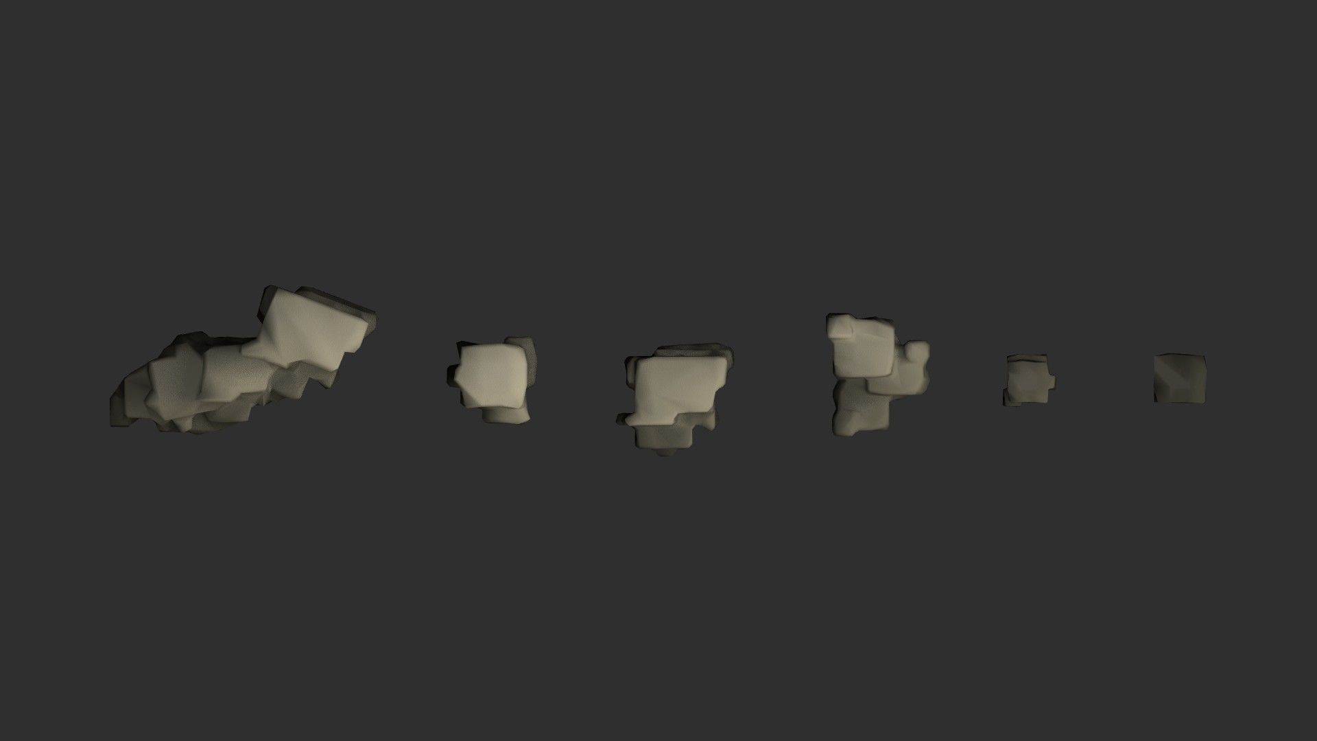 Low Poly Rocks with 9 Color Options Free low-poly 3D model_10