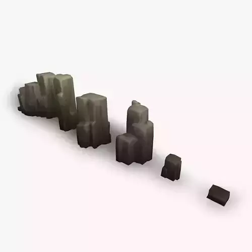 Low Poly Rocks with 9 Color Options Free low-poly 3D model Low Poly Rocks with 9 Color Options Free low-poly 3D model
