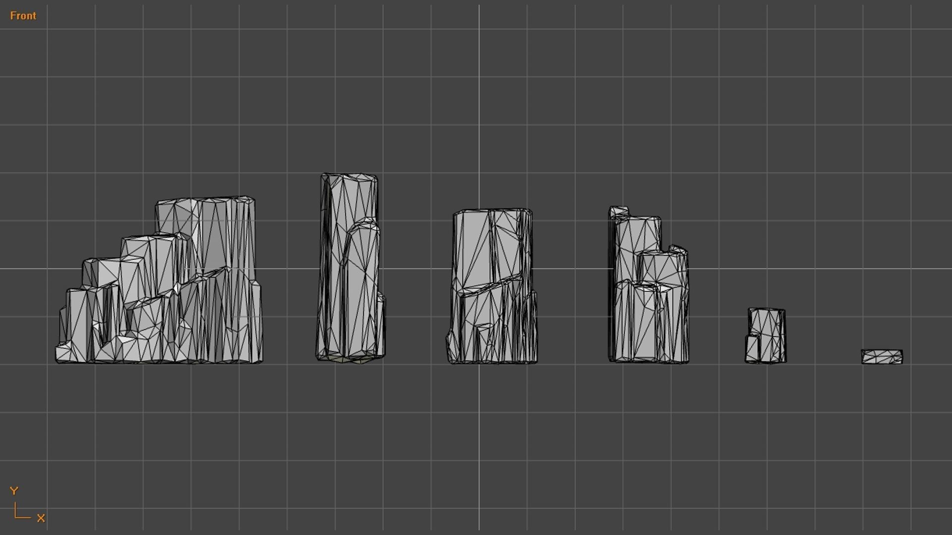 Low Poly Rocks with 9 Color Options Free low-poly 3D model_19