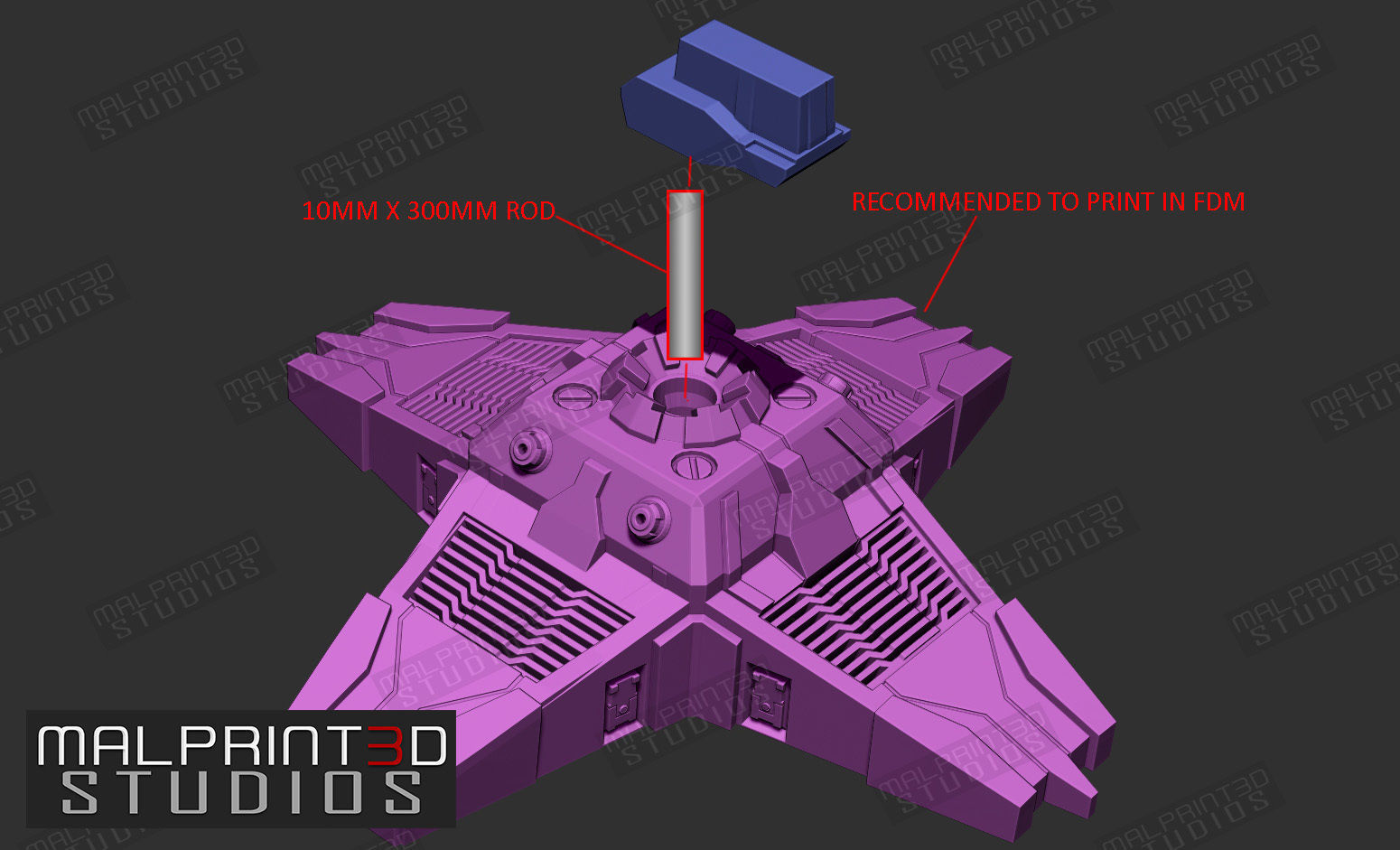 1OVER60 MOON Fully Articulated Model Files for 3D Printing 3D print model_7