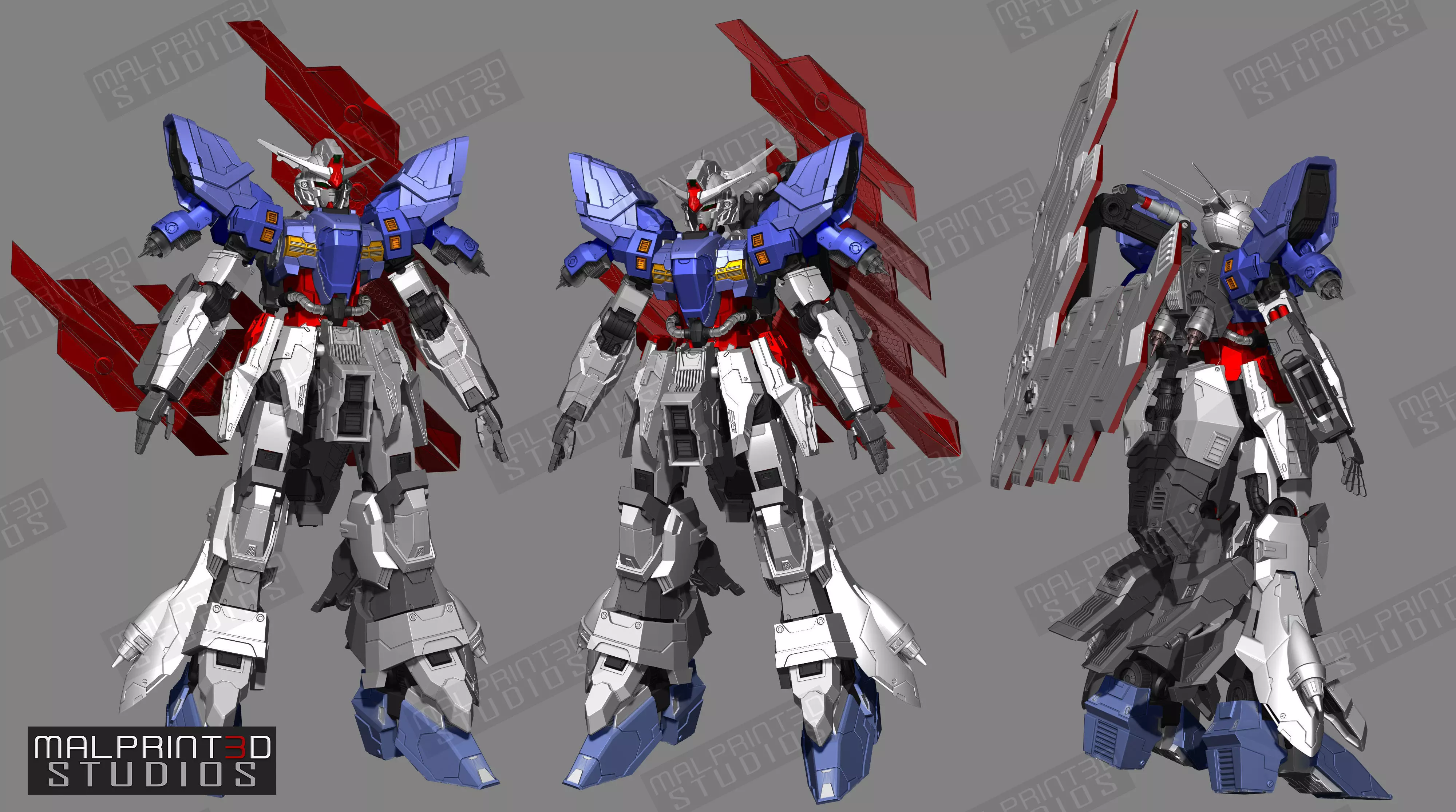 1OVER60 MOON Fully Articulated Model Files for 3D Printing 3D print model_0