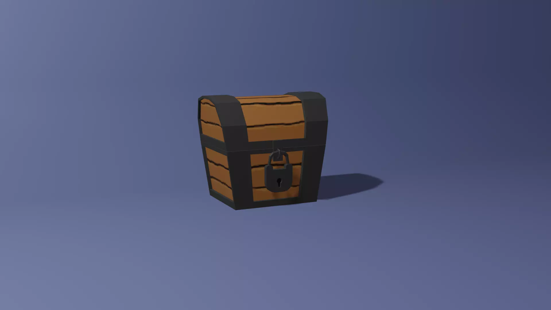Stylized chest Low-poly 3D model