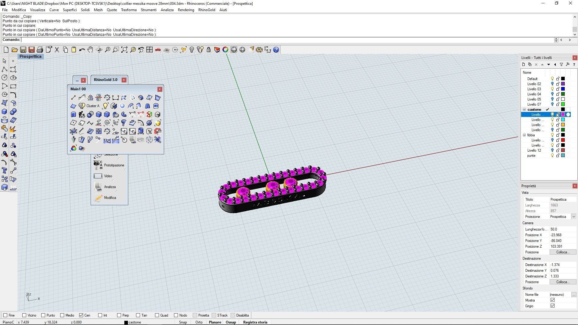 MESSIKA  NECKLACE MOVE PAVE 3D print model_2