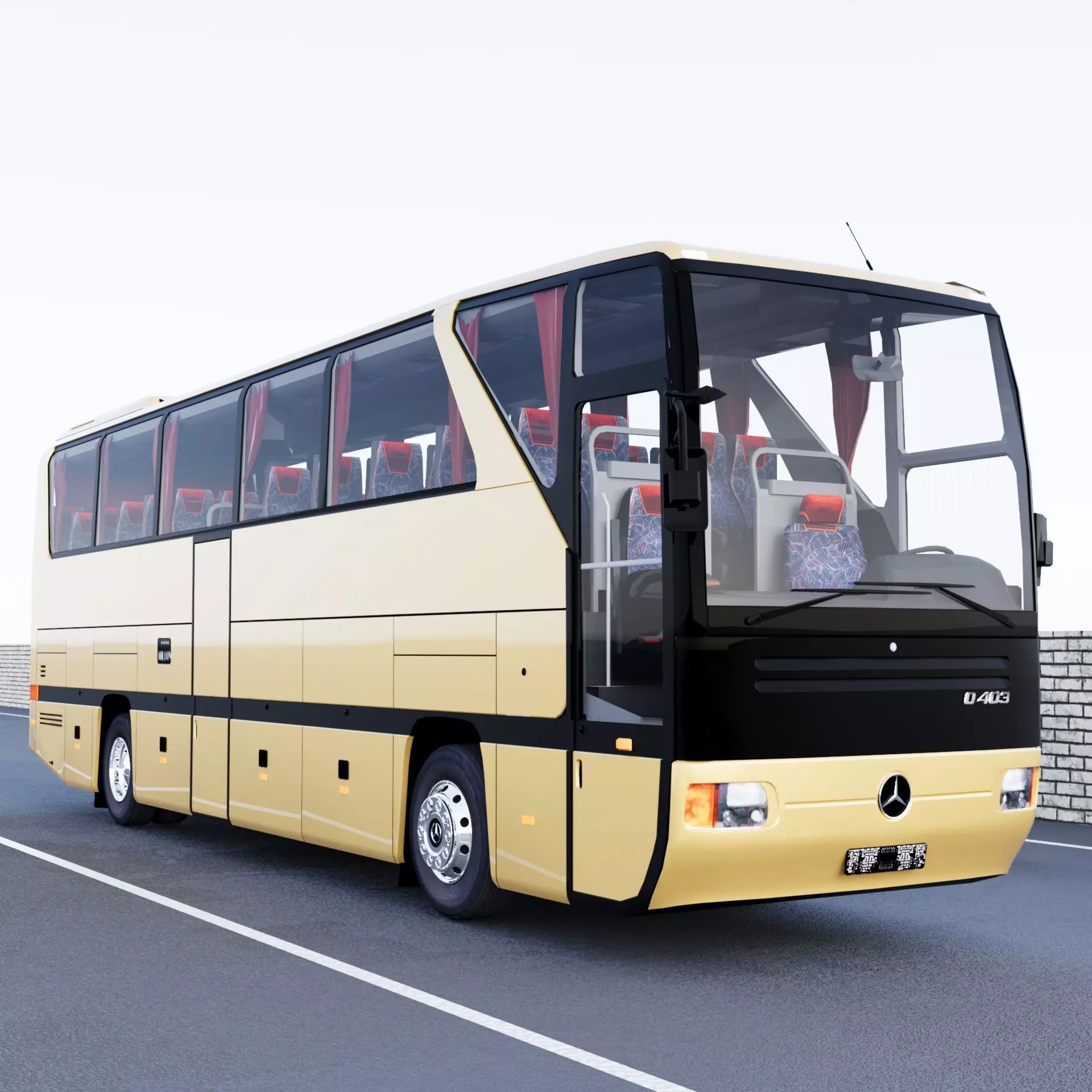 3D model Mercedes Benz O403 SHD - 1996 VR / AR / low-poly | CGTrader