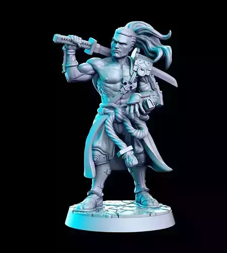 Mitsurugi Soul Calibur Blade PS game 32mm Pre-supported 3D print model