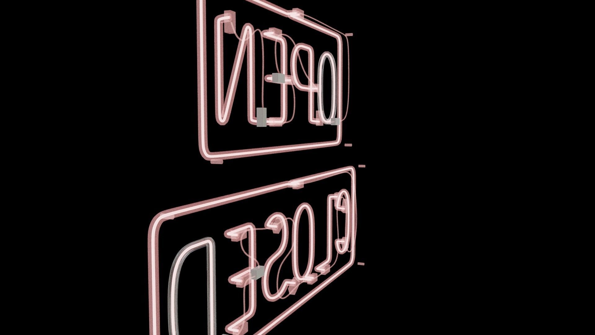 Open Model Sign Open and Close Sign 3D model | CGTrader