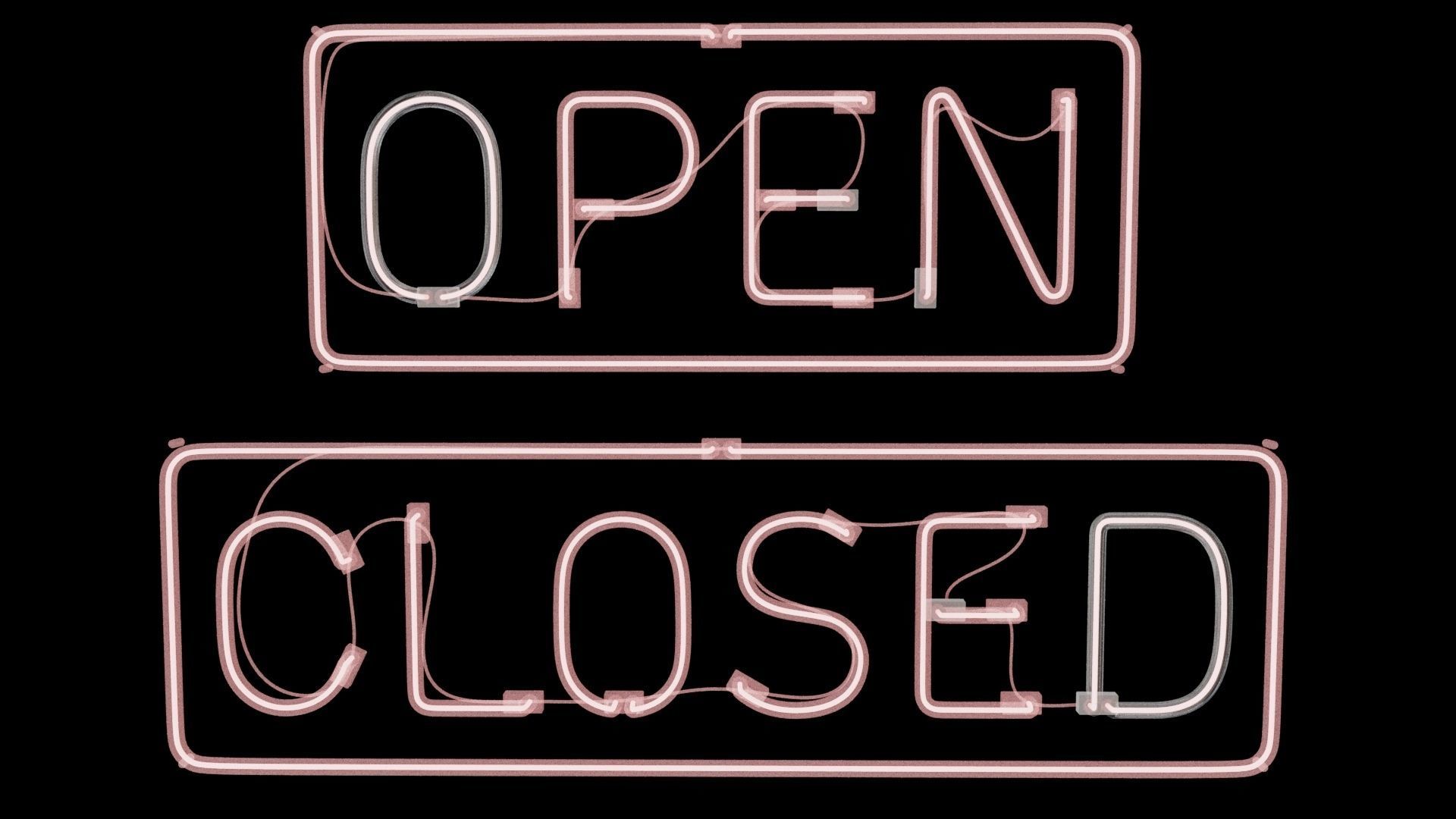 Open and Close Sign 3D model | CGTrader