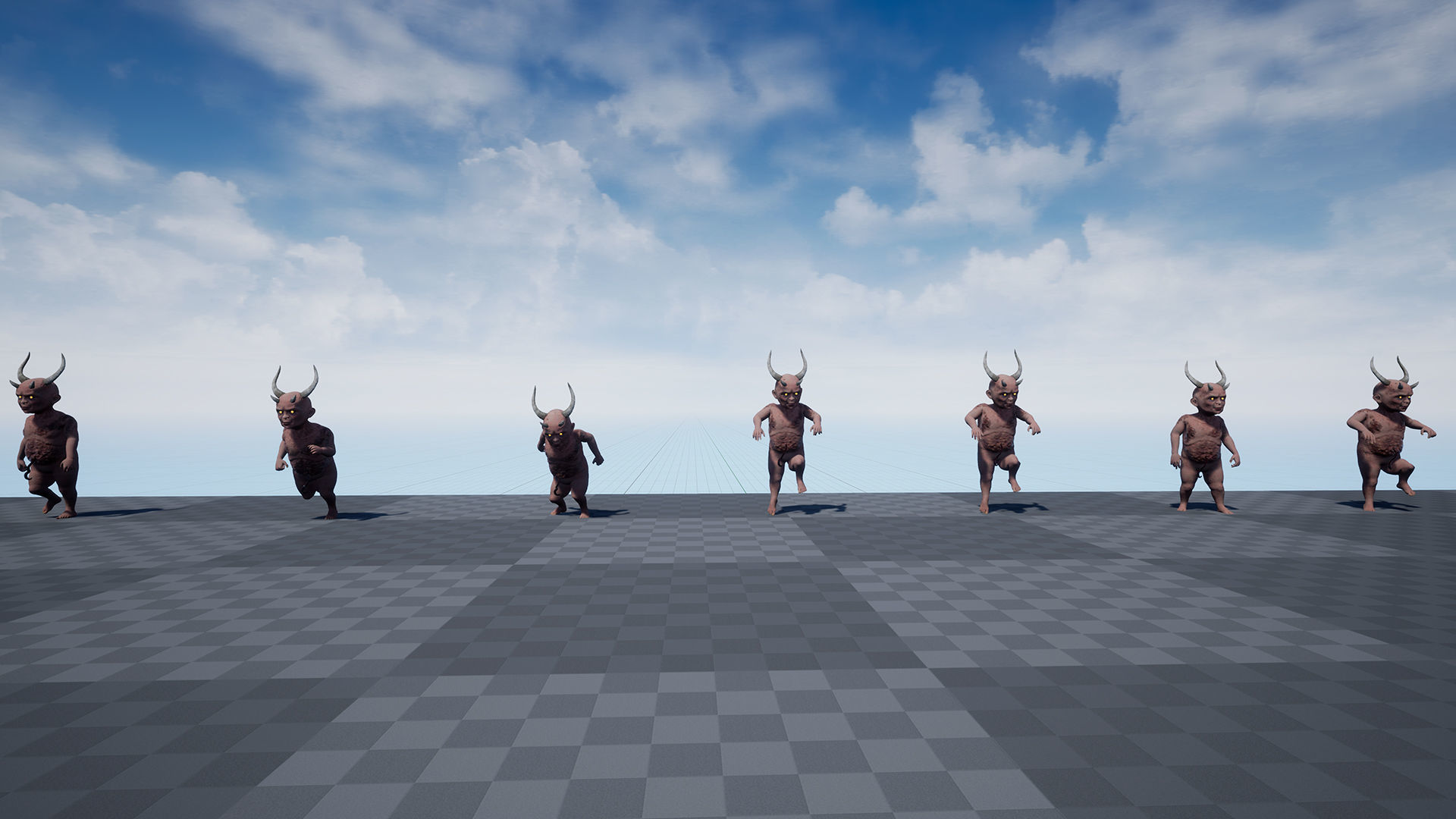 The Cursed child game character for Horror and Fantasy games Low-poly 3D model_17