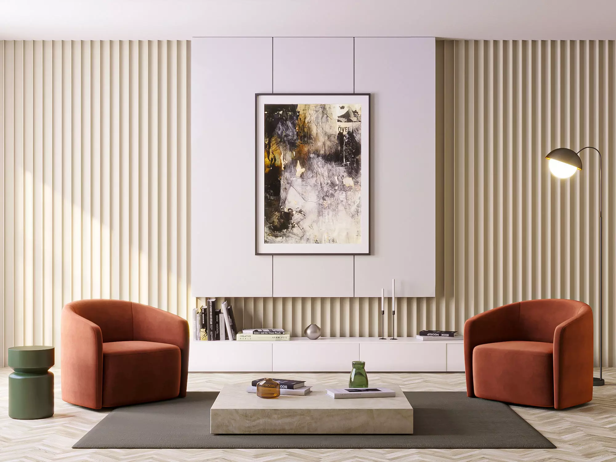 interior living room scene 13 3D model_0