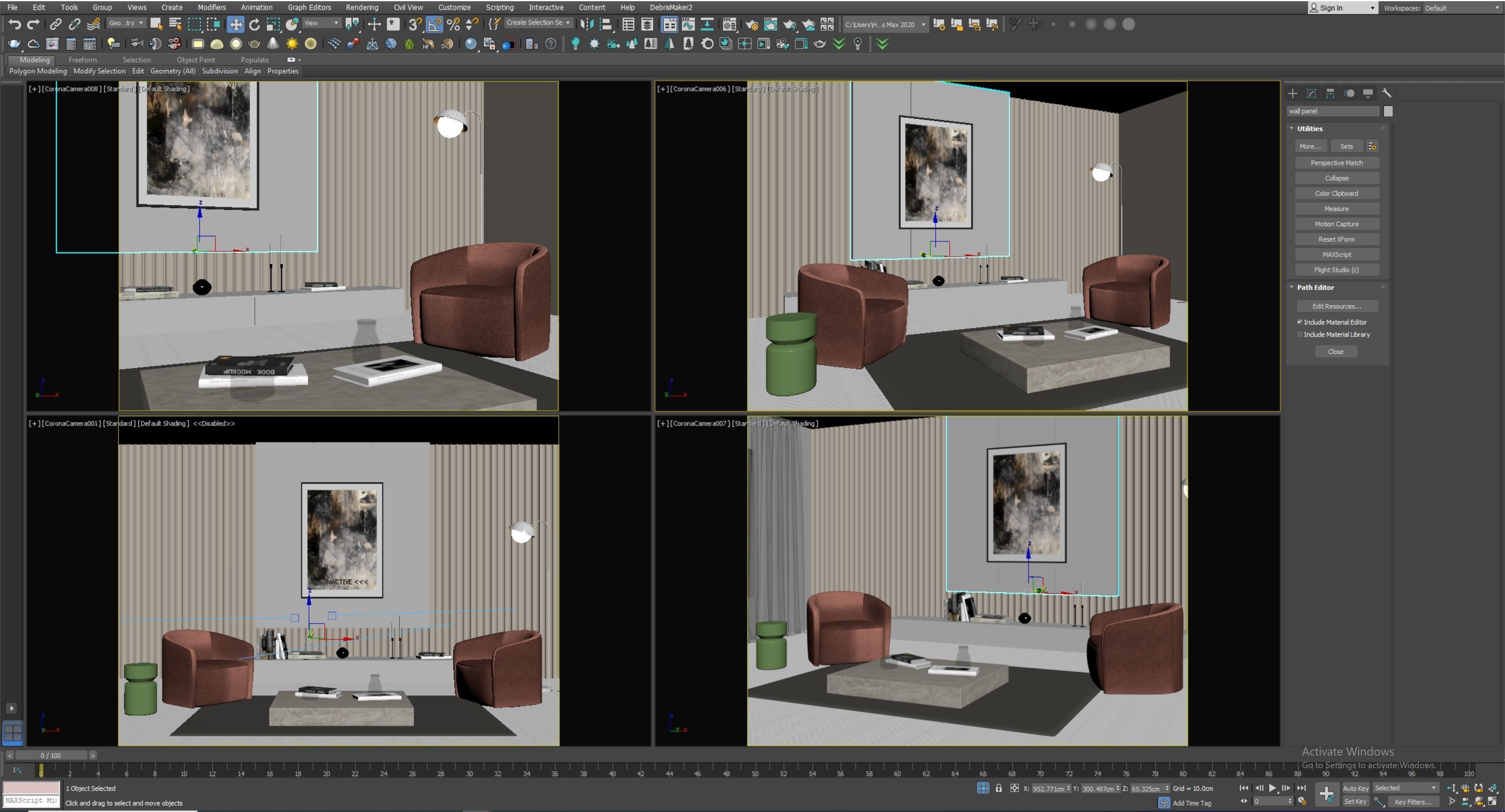interior living room scene 13 3D model_5