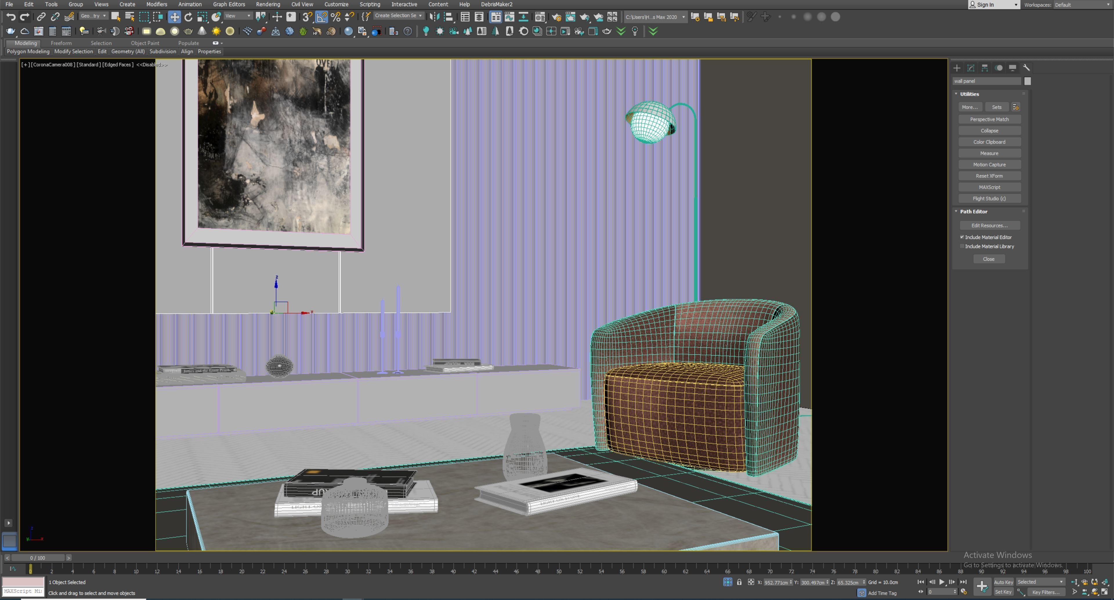 interior living room scene 13 3D model_7