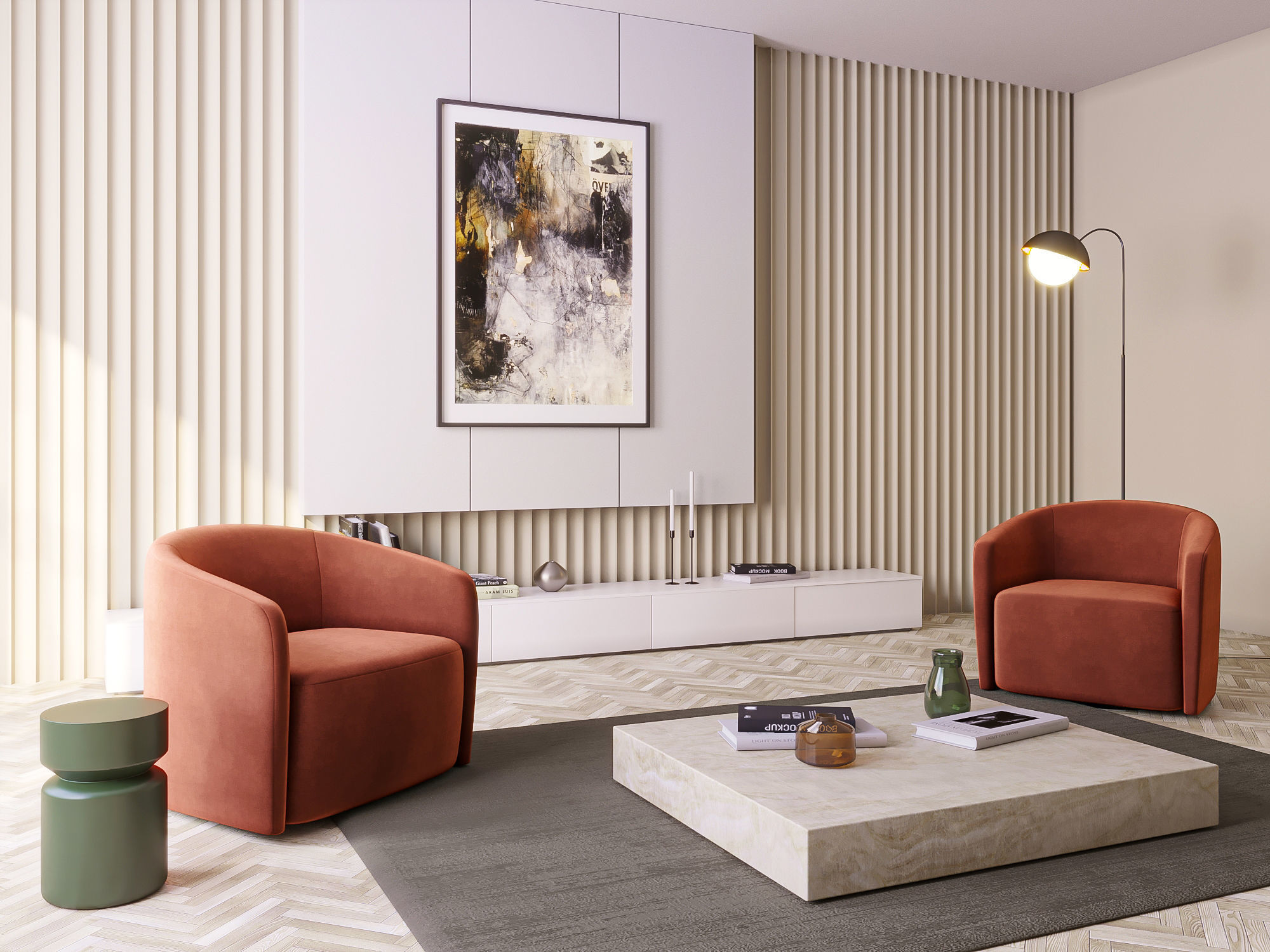 interior living room scene 13 3D model_2