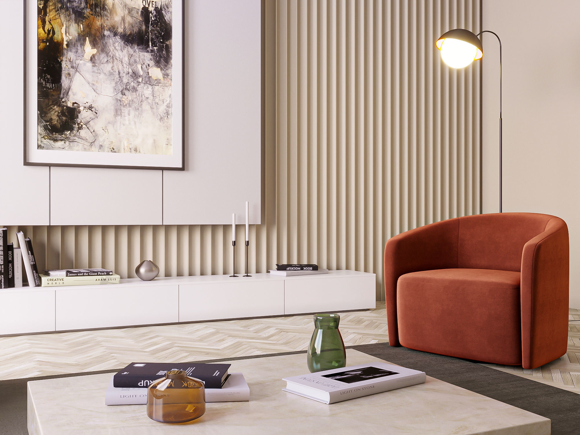 interior living room scene 13 3D model_3