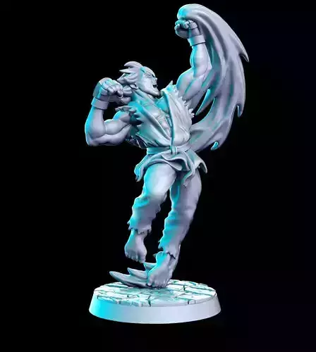 Ken Street Fighter Soul Calibur Blade PS game 32mm Pre-supported