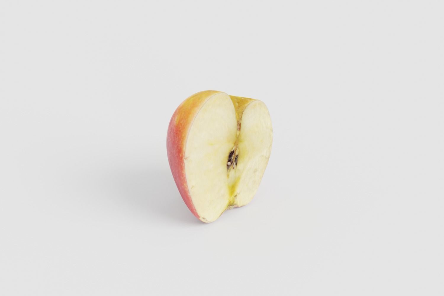 Half Bicolor Apple Photoscan Free low-poly 3D model_2