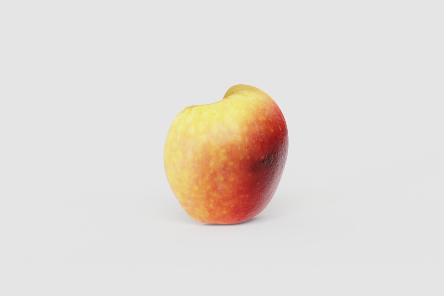 Half Bicolor Apple Photoscan Free low-poly 3D model_3