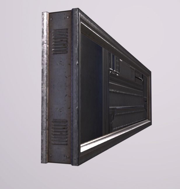 GlassTower Shop01 Sign Low-poly 3D model_3