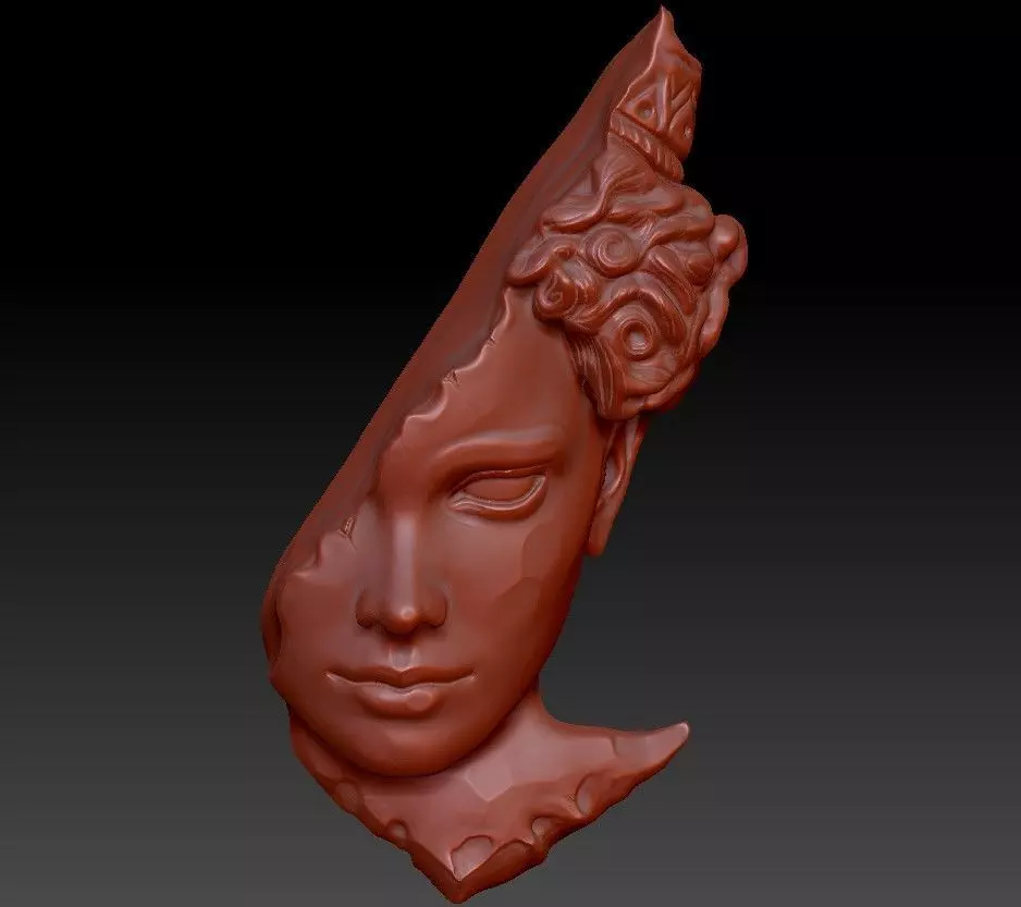 Woman Head Sculpture OBJ 3D model 3D printable | CGTrader