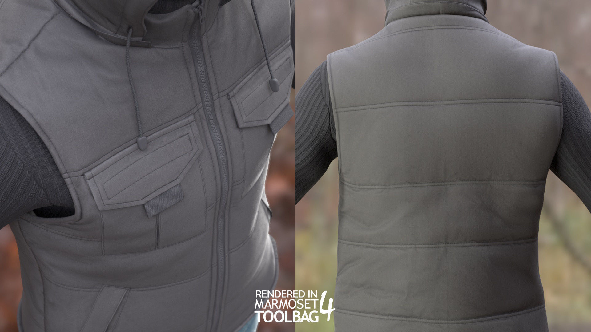 Man - Autumn Outfit 5 - Modular - Rigged Low-poly 3D model_10