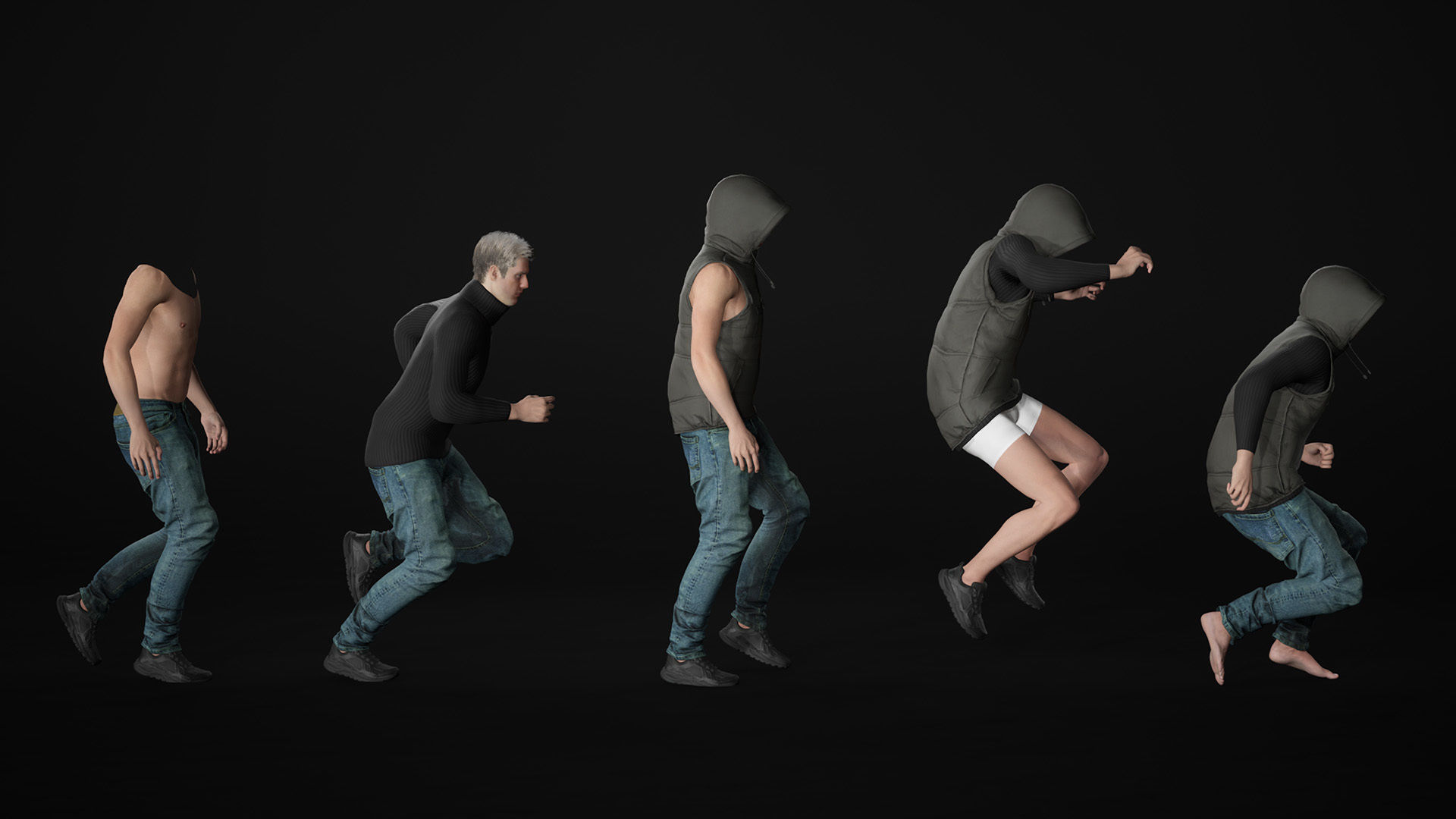 Man - Autumn Outfit 5 - Modular - Rigged Low-poly 3D model_21