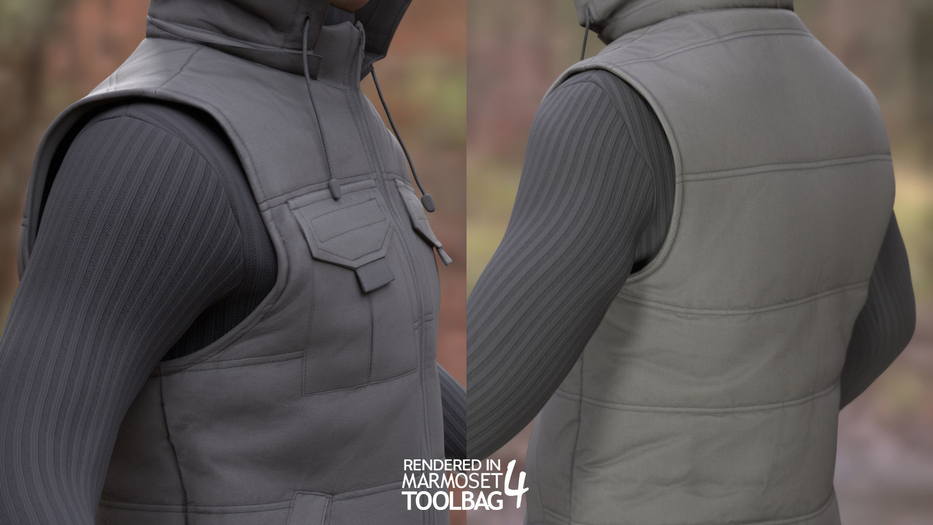 Man - Autumn Outfit 5 - Modular - Rigged Low-poly 3D model_16