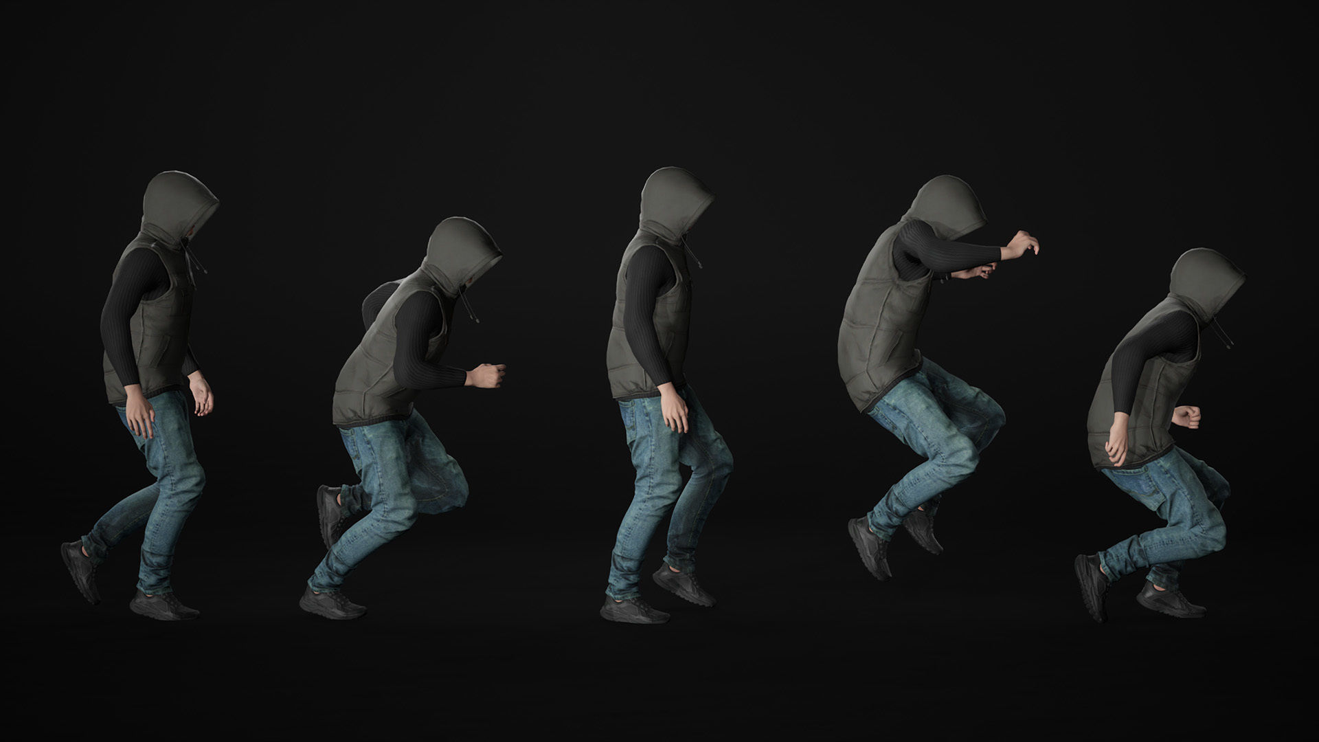 Man - Autumn Outfit 5 - Modular - Rigged Low-poly 3D model_20
