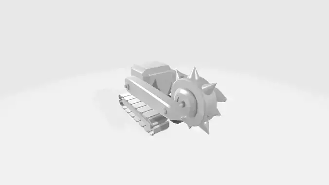Spike Tank  Low-poly 3D model