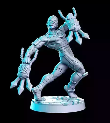 Voldo Soul Calibur Blade PS game 32mm Pre-supported 3D print model