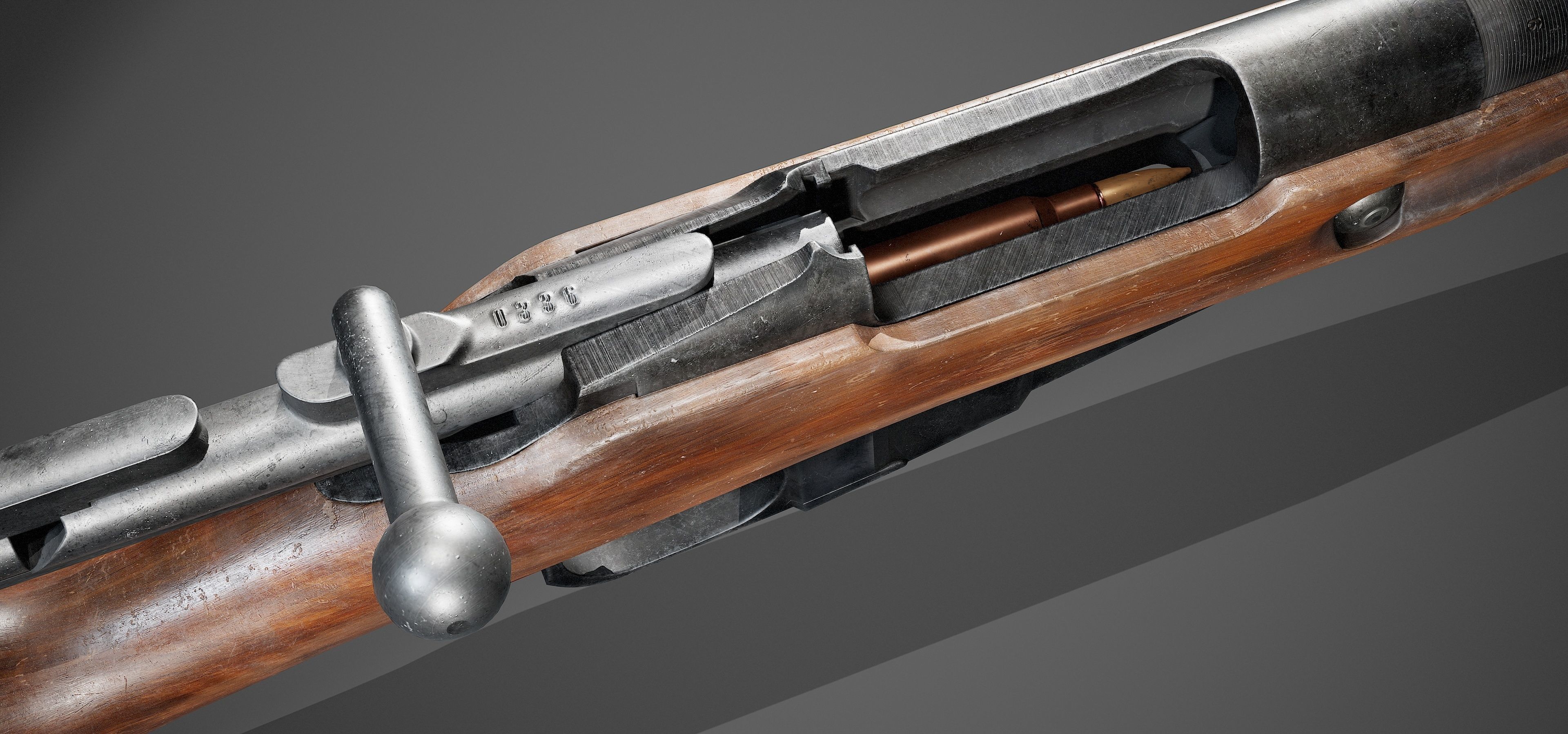 Mosin Nagant sniper rifle low-poly game ready 3D model Low-poly 3D model_7