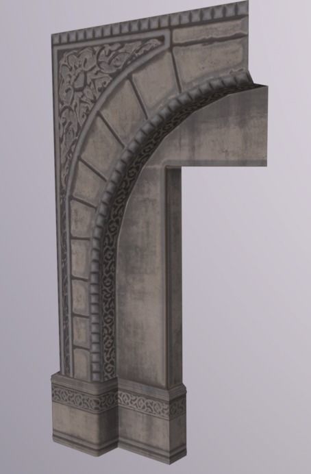 Groundfloor CornerArchShop Low-poly 3D model_4