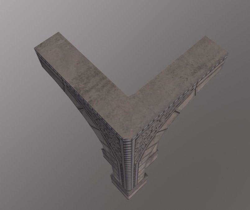 Groundfloor CornerArchShop Low-poly 3D model_5
