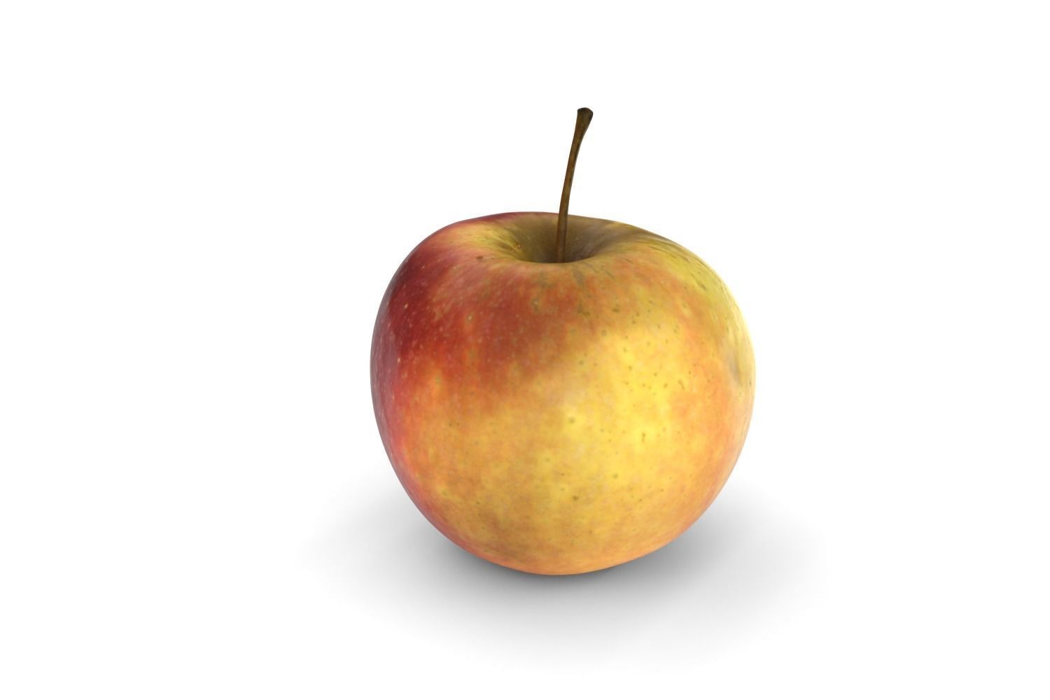 Bicolor Apple Photoscan Mid Poly Free low-poly 3D model_2