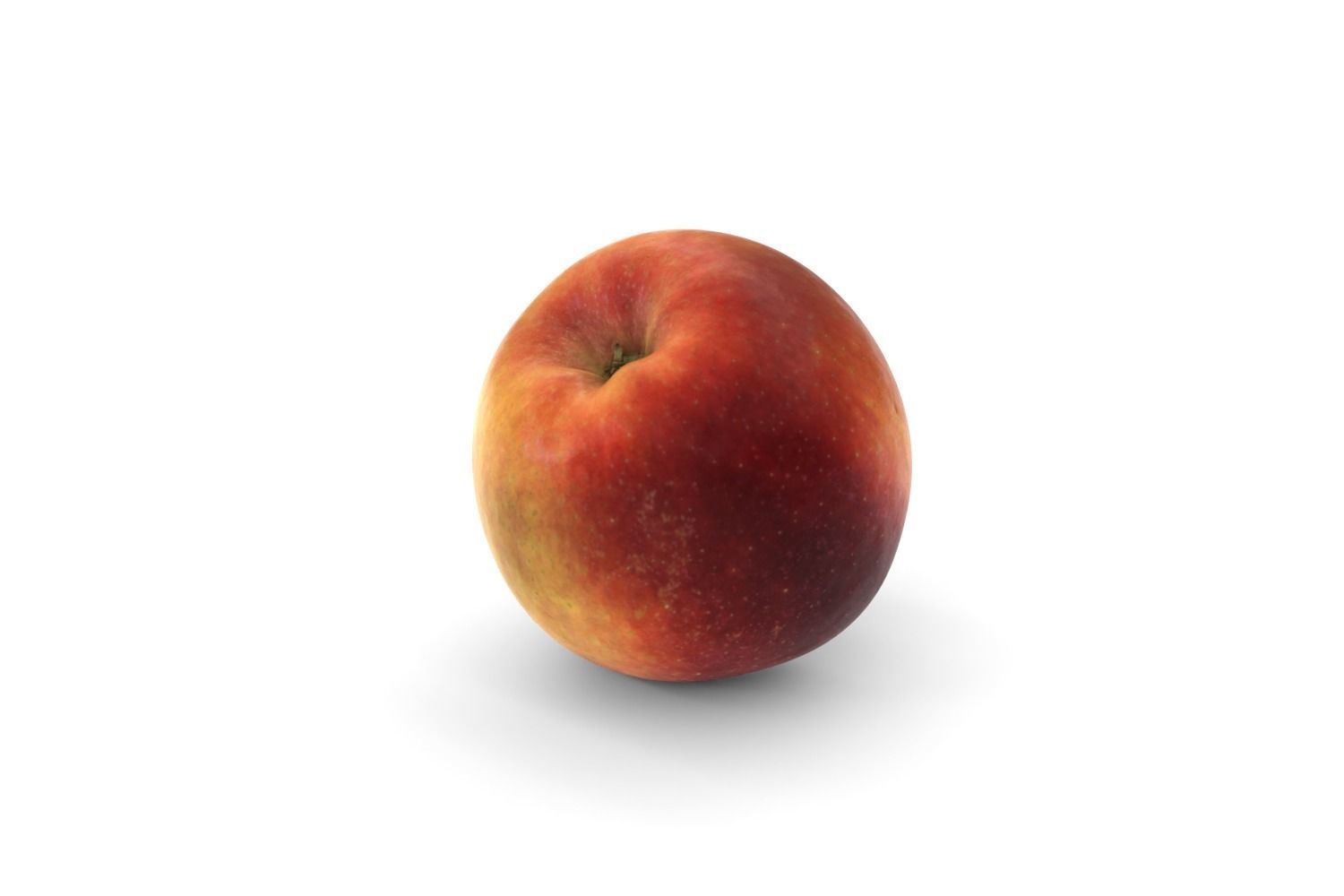 Bicolor Apple Photoscan Mid Poly Free low-poly 3D model_11
