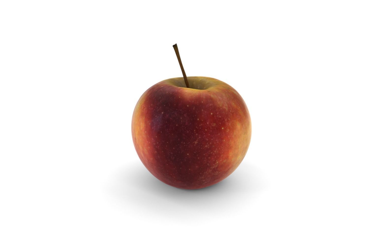 Bicolor Apple Photoscan Mid Poly Free low-poly 3D model_5