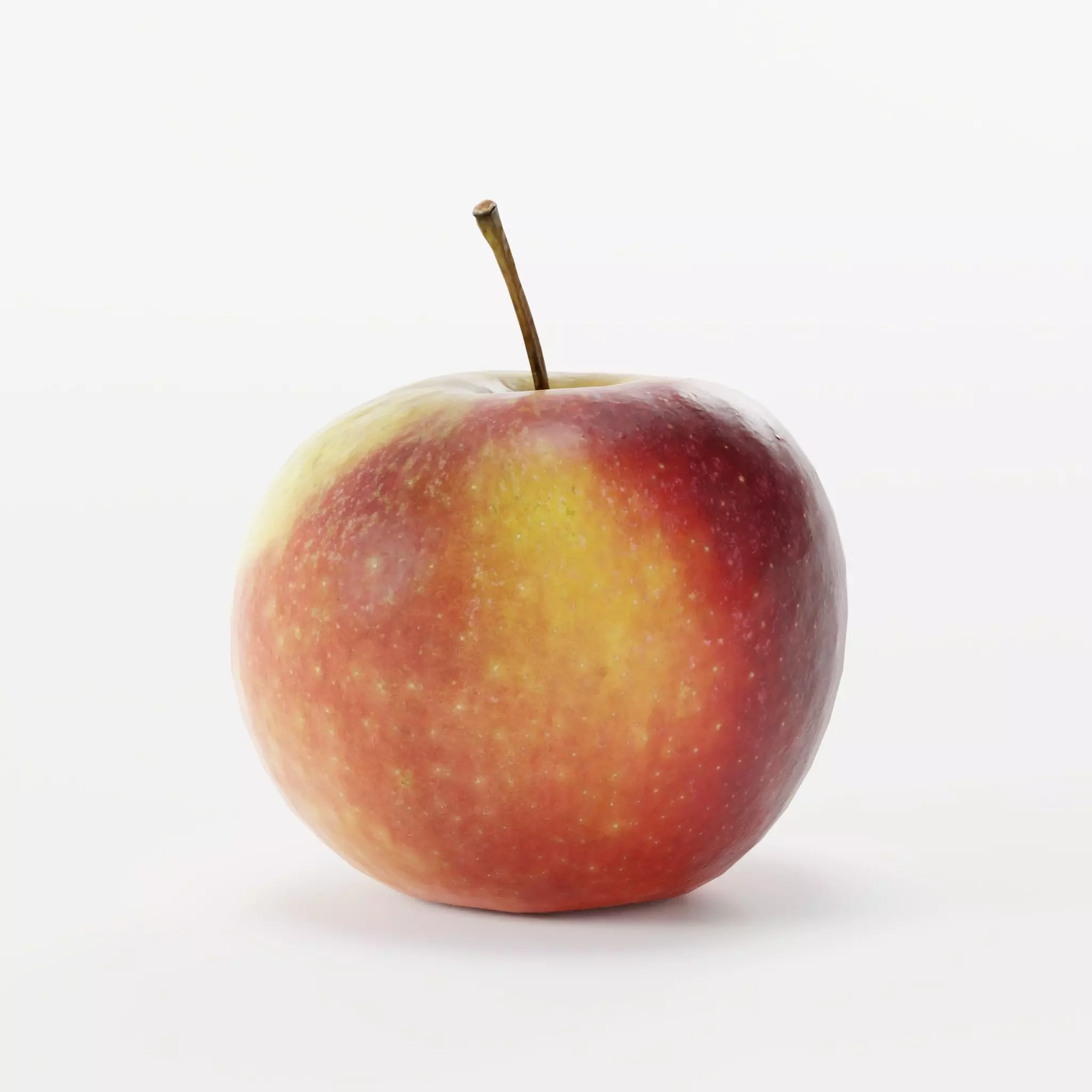 Bicolor Apple Photoscan Mid Poly Free low-poly 3D model_0