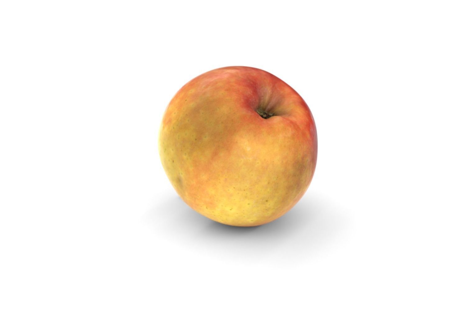 Bicolor Apple Photoscan Mid Poly Free low-poly 3D model_10