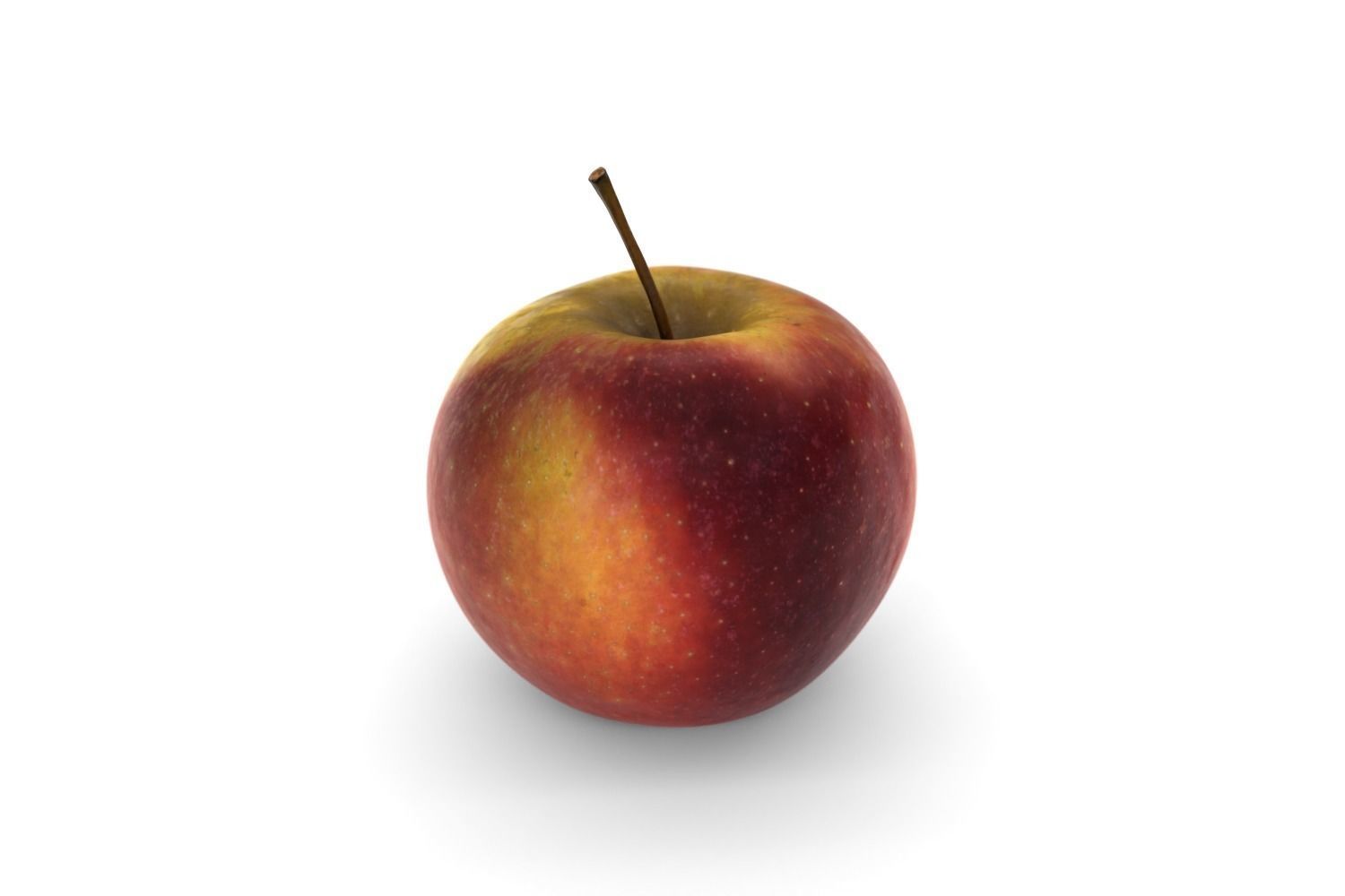 Bicolor Apple Photoscan Mid Poly Free low-poly 3D model_6