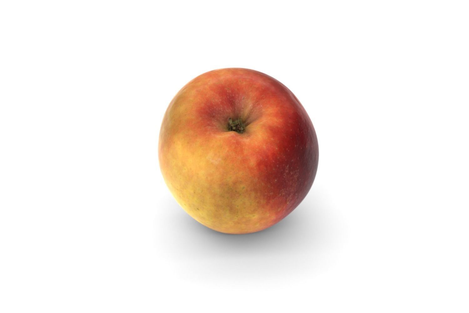 Bicolor Apple Photoscan Mid Poly Free low-poly 3D model_12